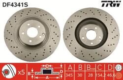TRW Disc frana TRW DF4341S (DF4341S)