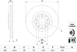 Bosch Disc frana BOSCH 0 986 479 E88 (0 986 479 E88) - fixbox