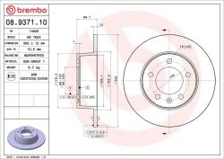 BREMBO Disc frana BREMBO 08.9371. 10 (08.9371.10)