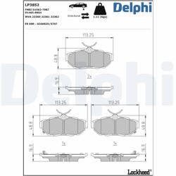 DELPHI Set placute frana DELPHI LP3852 (LP3852)