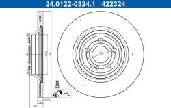 ATE Disc frana Mercedes GLE V167/C167, GLS X167 ATE 24.0122-0324.1 (24.0122-0324.1)