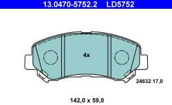 ATE Set placute frana ATE 13.0470-5752.2 (13.0470-5752.2)