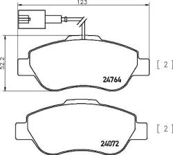 BREMBO Set placute frana BREMBO P 24 150 (P 24 150)