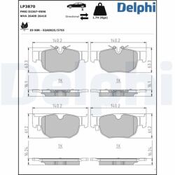 DELPHI Set placute frana DELPHI LP3870 (LP3870)