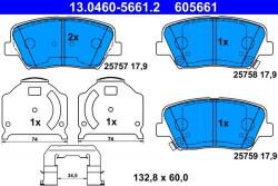 ATE Set placute frana ATE 13.0460-5661.2 (13.0460-5661.2)