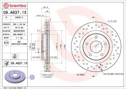 BREMBO Disc frana BREMBO 09. A637.1X (09.A637.1X)