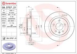 BREMBO Disc frana BREMBO 08. D757.21 (08.D757.21)