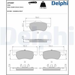 DELPHI Set placute frana DELPHI LP3487 (LP3487)