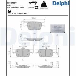 DELPHI Set placute frana DELPHI LP5041EV (LP5041EV)