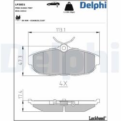DELPHI Set placute frana DELPHI LP3851 (LP3851)