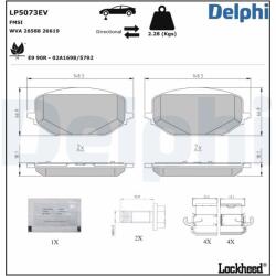 DELPHI Set placute frana DELPHI LP5073EV (LP5073EV)