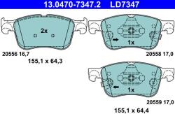 ATE Set placute frana ATE 13.0470-7347.2 (13.0470-7347.2)