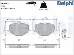 DELPHI Set placute frana DELPHI LP3701 (LP3701)