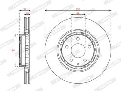 FERODO Disc frana FERODO DDF3070C (DDF3070C)