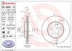 BREMBO Disc frana BREMBO 09.8681. 11 (09.8681.11)