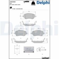 DELPHI Set placute frana DELPHI LP5070EV (LP5070EV)