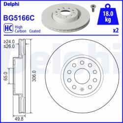 DELPHI Disc frana DELPHI BG5166C (BG5166C) - fixbox