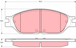 TRW Set placute frana TRW GDB4138 (GDB4138)