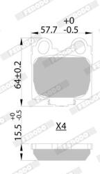 FERODO Set placute frana FERODO FDB1610 (FDB1610)