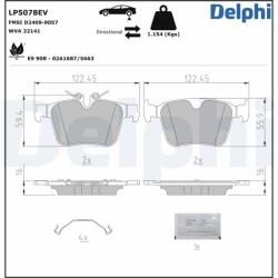 DELPHI Set placute frana DELPHI LP5078EV (LP5078EV)