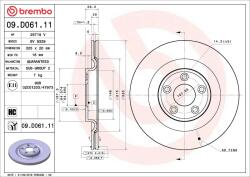 BREMBO Disc frana BREMBO 09. D061.11 (09.D061.11)