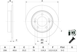 Bosch Disc frana BOSCH 0 986 479 E68 (0 986 479 E68) - fixbox
