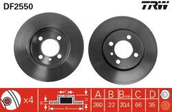 TRW Disc frana TRW DF2550 (DF2550) - fixbox