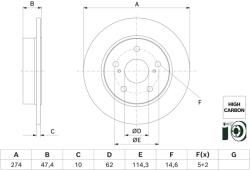 Bosch Disc frana BOSCH 0 986 479 H62 (0 986 479 H62) - fixbox