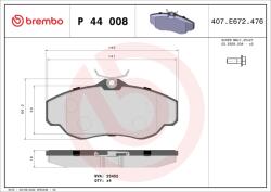 BREMBO Set placute frana BREMBO P 44 008 (P 44 008)