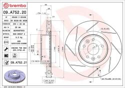 BREMBO Disc frana BREMBO 09. A752.21 (09.A752.21)