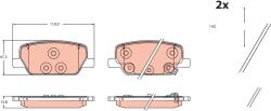 TRW Set placute frana TRW GDB2491 (GDB2491)