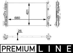 MAHLE Radiator, racire motor MAHLE CR 927 000P (CR 927 000P)