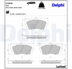 DELPHI Set placute frana DELPHI LP3948 (LP3948)