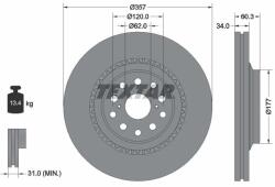 TEXTAR Disc frana TEXTAR 92224303 (92224303)