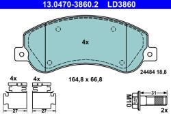 ATE Set placute frana ATE 13.0470-3860.2 (13.0470-3860.2)