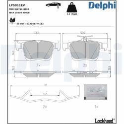DELPHI Set placute frana DELPHI LP5011EV (LP5011EV)