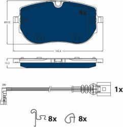 TRW Set placute frana TRW GDB2548BTE (GDB2548BTE)
