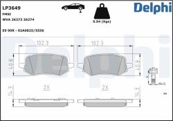 DELPHI Set placute frana DELPHI LP3649 (LP3649)