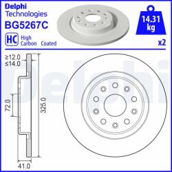 DELPHI Disc frana DELPHI BG5267C (BG5267C) - fixbox