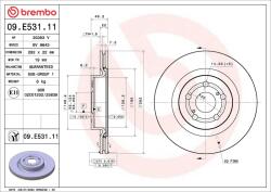 BREMBO Disc frana BREMBO 09. E531.11 (09.E531.11)