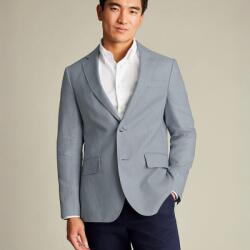 Charles Tyrwhitt Cotton/Linen Jacket - Ice Blue - Slim fit | 50 | Standard