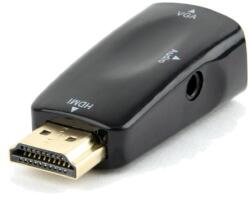 Gembird HDMI 1.4 - VGA Jack 3, 5mm M/F Adapter - Fekete, + Audio