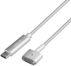 LogiLink USB 3.2 Gen 1 kábel, USB-C/M - Magsafe2/M, PD, ezüst, 1, 8 m