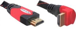 Delock High Speed HDMI Ethernet Kábel, A-A Apa/Apa - 1 m, Hajlított