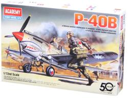 Academy Curtiss P-40 B Tomahawk Repülőgép Műanyag Modell - 1: 72