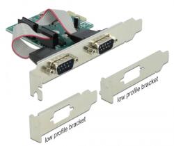 Delock PCI Express Kártya > 2 x RS-232 soros csatlakozó (90007) - innotechshop