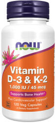 NOW Vitamina D-3 & K-2 120 comprimate