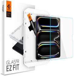 Spigen Apple iPad Pro 13 (2024), Kijelzővédő fólia, ütésálló fólia, Tempered Glass (edzett üveg), Spigen Ez Fit, Clear (AGL07793) (AGL07793)