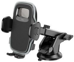 hoco. h15 autós tartó (tapadókorongos, műszerfalra, szélvédőre, 360°, állítható kar, 4.5-7" méret) fekete (H15)