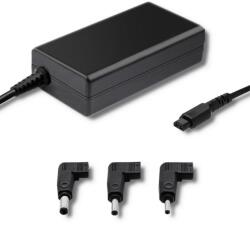 Qoltec Speciális adapter Asushoz 3 csatlakozóval és kábellel, Qoltec, 51757, Teljesítmény: 65W, Bemeneti feszültség: 220 - 240 V, Kimeneti feszültség: 19V, Kábel hossza: ~1.72 m, Méretek: 95 x 50 x 25 mm, Fe